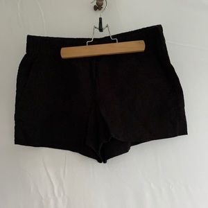 J. Crew black floral patterned shorts